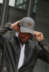 Gray Tweed_ Brown Star